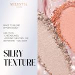 SELESTIA BEAUTY Powder Highlighter Makeup – Divine V – Radiant Glow for All Skin Tones, Easy-to-Apply, 0.53 oz