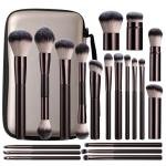 Professional Makeup Brushes BS-MALL With Travel Case - Kabuki Brush Eyeshadow Brush, Concealer Brush, Blush Brush Bronzer & Foundation Brush 20 Pcs, Labeled Daily Use & Versatile Occasions