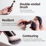 Professional Makeup Brushes BS-MALL With Travel Case - Kabuki Brush Eyeshadow Brush, Concealer Brush, Blush Brush Bronzer & Foundation Brush 20 Pcs, Labeled Daily Use & Versatile Occasions