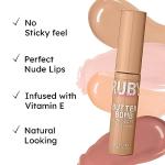 Ruby Kisses Lip Gloss Butter Bomb Gloss Non-Sticky Lip Gloss Vitamin E Natural Nude Lip Makeup - 7.8mL (0.26 US fl.oz) (White Lie)