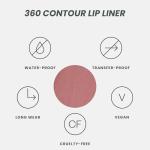 Wonderskin Lipliner Pencil - 360 Contour Lipliner, Long Lasting, Sharpenable, Waterproof and Transfer-Proof Nude Lip Liner Pencil (Blush)
