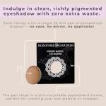 Honeybee Gardens Pressed Powder Eye Shadow Single REFILL, Antique, Matte Pale Cream Bisque, Long-Wearing, Creaseproof Mineral Color With Botanicals, NO CASE OR APPLICATOR