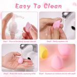 40Pcs Mini Makeup Sponge Multi Colored Beauty Sponges Blender Professional Blender Sponges Super Soft Facial Makeup Tools for Foundation, Powder, Liquid