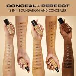 Milani Conceal + Perfect 2-in-1 Foundation + Concealer for a Flawless Complexion, Under Eye Corrector, Cover Redness and Imperfections, Waterproof and Sweatproof - Sand Beige