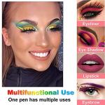 LemonSac 15PCS Colorful Eyeliner Pen Set, Eye Shadow Pencil, Pearl & Matte Metallic Glitter Eyeliner for Women, Eye & Lip Liner, Professional Eye Makeup Set