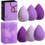 BS-MALL Makeup Sponge Set 6 Pcs – Premium Beauty Blenders for Flawless Makeup Application