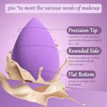 BS-MALL Makeup Sponge Set 6 Pcs – Premium Beauty Blenders for Flawless Makeup Application