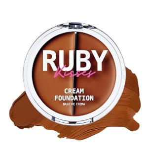 Ruby Kisses 3D Face Creator Cream Foundation & Concealer, 12 Hours Long Lasting, Medium to Full Coverage, Non-Greasy, Ideal for Makeup & Contour Palette (Level 11)