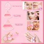 17PCS Makeup Sponge Set with 6PCS Powder Puff, 3PCS Mini Makeup Sponges, 3PCS Foundation Mini Make Up Sponge Puff and 1PCS Make Up Sponges Holder (Pink)