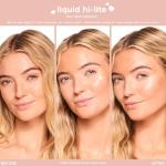 ColourPop Hi-Lite Dewy Liquid Highlighter - Ultra-Reflective Face & Body Illuminator - Glowy Summer Makeup with Hyaluronic Acid & Niacinamide for a Blendable Glow - Sugar Donut (0.38 oz)