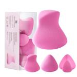 BEAUTYFACTOR Makeup Sponges 4 Pack, Ultra Soft Beauty Blenders for Flawless Foundation Application, Latex-Free & Hypoallergenic Makeup Sponges For Foundation, Powder, Cream,Liquid (Pink)