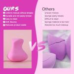 BEAUTYFACTOR Makeup Sponges 4 Pack, Ultra Soft Beauty Blenders for Flawless Foundation Application, Latex-Free & Hypoallergenic Makeup Sponges For Foundation, Powder, Cream,Liquid (Pink)