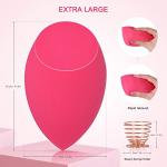 EXTRA LARGE 11CM Make Up Beauty Sponges Blender BIG for Face & BODY (1x Small 1x Large) -With 2 Sponge Holder- FASTER FLAWLESS APPLICATION for Foundation/Fake Tan/Powder/Blending/Setting/