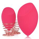EXTRA LARGE 11CM Make Up Beauty Sponges Blender BIG for Face & BODY (1x Small 1x Large) -With 2 Sponge Holder- FASTER FLAWLESS APPLICATION for Foundation/Fake Tan/Powder/Blending/Setting/