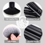 Makeup Brushes Set, Mlemle Professional 26 Pcs Makeup Kit, Include Powder Foundation Concealers Blush Eye shadows 21 Pcs Makeup Brushes and 2 Powder Puff, 3 Makeup Sponge(A01-Black)