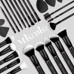 Makeup Brushes Set, Mlemle Professional 26 Pcs Makeup Kit, Include Powder Foundation Concealers Blush Eye shadows 21 Pcs Makeup Brushes and 2 Powder Puff, 3 Makeup Sponge(A01-Black)