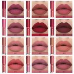 KIMIEYE 12 Colors Matte Liquid Lipstick Kit, Long Lasting Lip Tint, Waterproof Lip Stain, Non-Stick Cup Quick-dry Velvet Nude to Red Lipstick Makeup Set, Up to 24H Wear (SET B)