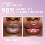 COVERGIRL Clean Fresh Yummy Lip Gloss, Sheer, Natural Scents, Vegan Formula - 350 You're Just Jelly, 0.33 fl oz