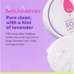 Beautyblender Blendercleanser Tool Scrub Solid Cleanser – Lavender Makeup Sponge & Brush Cleansing Bar – Hand, Sponge, and Brush Cleanser, Removes Makeup & Buildup, Travel-Friendly, 1 oz