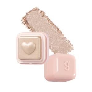COLORGRAM Milk Bling Heartlighter 01 Peach Heart | Silky Smooth Versatile Creamy Highlighter with Shimmery Finish, Soft and Natural Glow Perfect for Daily Makeup