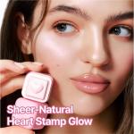 COLORGRAM Milk Bling Heartlighter 01 Peach Heart | Silky Smooth Versatile Creamy Highlighter with Shimmery Finish, Soft and Natural Glow Perfect for Daily Makeup