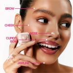 COLORGRAM Milk Bling Heartlighter 01 Peach Heart | Silky Smooth Versatile Creamy Highlighter with Shimmery Finish, Soft and Natural Glow Perfect for Daily Makeup