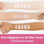 COLORGRAM Milk Bling Heartlighter 01 Peach Heart | Silky Smooth Versatile Creamy Highlighter with Shimmery Finish, Soft and Natural Glow Perfect for Daily Makeup