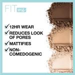 Maybelline Fit Me Matte + Poreless Pressed Face Powder Makeup & Setting Powder, Coconut, 1 Count
