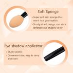 50PCS Disposable Eyeshadow Applicators,Sponge Tips Eye Shadow Applicator Sticks Double Sided, Suitable for Home and Travel Use
