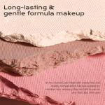 Color Nymph 3 Colors Contour Blush Highlighter Makeup Palette | 3-IN-1 Multi-Colored Shimmer & Matte Long-Lasting Travel-Friendly Make up Kit, Includes Brush & Mirror | Stacked Makeup Design (Purple)