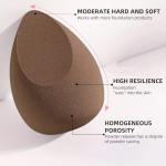 GOERTI Beauty Blender Sponge Set 14PCS – Multi-Size Makeup Sponges for Foundation, Liquid, Powder - Triangle Puffs, Mini Beauty Blender, Thumb Powder Puff, Reusable & Wet or Dry Use (Brown)