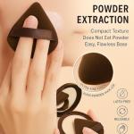 GOERTI Beauty Blender Sponge Set 14PCS – Multi-Size Makeup Sponges for Foundation, Liquid, Powder - Triangle Puffs, Mini Beauty Blender, Thumb Powder Puff, Reusable & Wet or Dry Use (Brown)