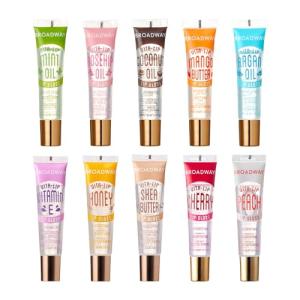 Ruby Kisses Broadway Vita-Lip Clear Lip Gloss (10 Pack), Hydrating & Soothing Formula with Vitamin, High-Shine Non-Sticky Lip Balm with Mint, Rosehip, Coconut, Mango, Argan, Honey, Shea, Cherry, Peach