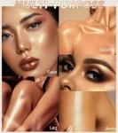 URQT Highly Pigmented Liquid Contour - Built-in Sponge Tip Sculpted Complexion Wand With Long Lasting Natural Buildable Highlighters and Bronzer (Contour+Blush+Highlighter)