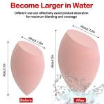 Makeup Sponges set for Dry & Wet Use - Foundation Blending Sponge for Concealer Blush Powder, Multi-color Blender Sponges (4pcs - Multi-colored A) (4pcs - Multi-colored A)