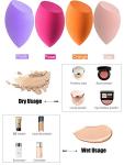 Makeup Sponges set for Dry & Wet Use - Foundation Blending Sponge for Concealer Blush Powder, Multi-color Blender Sponges (4pcs - Multi-colored A) (4pcs - Multi-colored A)