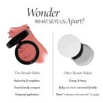 LAURA GELLER NEW YORK The Wonder Balm Cream Blush - Hydrating Weightless Subtle Hint of Color + Glow for Mature Skin - Vegan Squalane - Apply to Cheeks & Lips (03 Rosy Refresh)