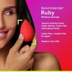 Beautyblender® | Ruby Beauty Blender Makeup Sponge, Super-Soft Foam Easily Blends Foundations, Powders & Creams, Made in USA, Reusable, Washable, Streak Free Application, Vegan, Cruelty Free