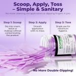 Kopperko Mini Face Spatula (2.5", 100 Pack) - Small Foundation Spatula for Skincare, Creams, & Crafts | Plastic Face Lotion Applicator Tool for Mixing, Cosmetic, Face Mask | Purple