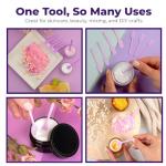 Kopperko Mini Face Spatula (2.5", 100 Pack) - Small Foundation Spatula for Skincare, Creams, & Crafts | Plastic Face Lotion Applicator Tool for Mixing, Cosmetic, Face Mask | Purple