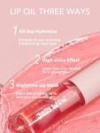 SHEGLAM Jelly Wow Hydrating Non-Sticky Lip Oil Moisturizing Plumping Lip Gloss - Berry Involved