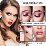 Ponpon 100Pcs Eyeshadow Applicators Dual Sides Eye Sponge Applicators Disposable Eyeshadow Brush for Girls Lady Women Makeup