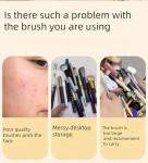 5-Piece Professional Makeup Brush Set with Mirror & Travel Case Hypoallergenic Vegan Bristles for Sensitive Skin Luxury Gift-Ready Box, Portable Cosmetic Kit for Brides, Travel, On-the-Go Touchups (1)