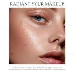 KYDA Face Highlighter Palette, High Glossy Pearl White Face Illuminator Palette, Natural Shimmer Smooth Baked Highlighter Makeup, Lasting Sparkling Baked Pressed Powder- PEARL