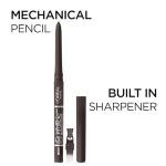 L'Oreal Paris Makeup Infallible Never Fail Original Mechanical Pencil Eyeliner with Built in Sharpener, Brown, 0.008 oz.