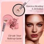 Makeup Brush Set, Premium Synthetic 10 PCS Makeup Brushes, Travel Makeup Brush Set with Soft Hairs, Makeup Brushes Set Professional for Blush, Eyeliner, Eyeshadow, Concealer, and Foundation (Pink)
