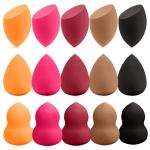 15 Pcs Multicolor Makeup Sponge Set - Latex-Free, Soft & Reusable Beauty Blender Sponges for Wet/Dry Use Blending Powder Puff for Foundation & Concealer Washable Makeup Sponges