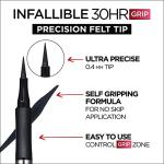 L'Oreal Paris Cosmetics Makeup Infallible Grip Precision Felt Eyeliner, Smudge Resistant, Long Lasting Waterproof Eyeliner, Grey, Grey, 0.03 fl oz