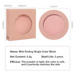 JUAAZIN Single Pink Orange Matte Powder Blush Palette Face Makeup - Buildable High-Impact Cream Blush, Youthful Cheeks Makeup, Lightweight Long-Lasting, Cruelty-Free for Women 05#