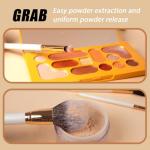 OMANIAC Makeup Brush Set Professional, 12 Pearlescent Wood Handle Makeup Brushes, Premium Cruelty-Free Synthetic Fiber Hair, Travel Make up Brushes Set with Case (White).